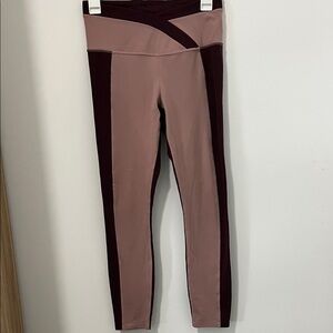 Athleta Pink and Burgundy Leggings